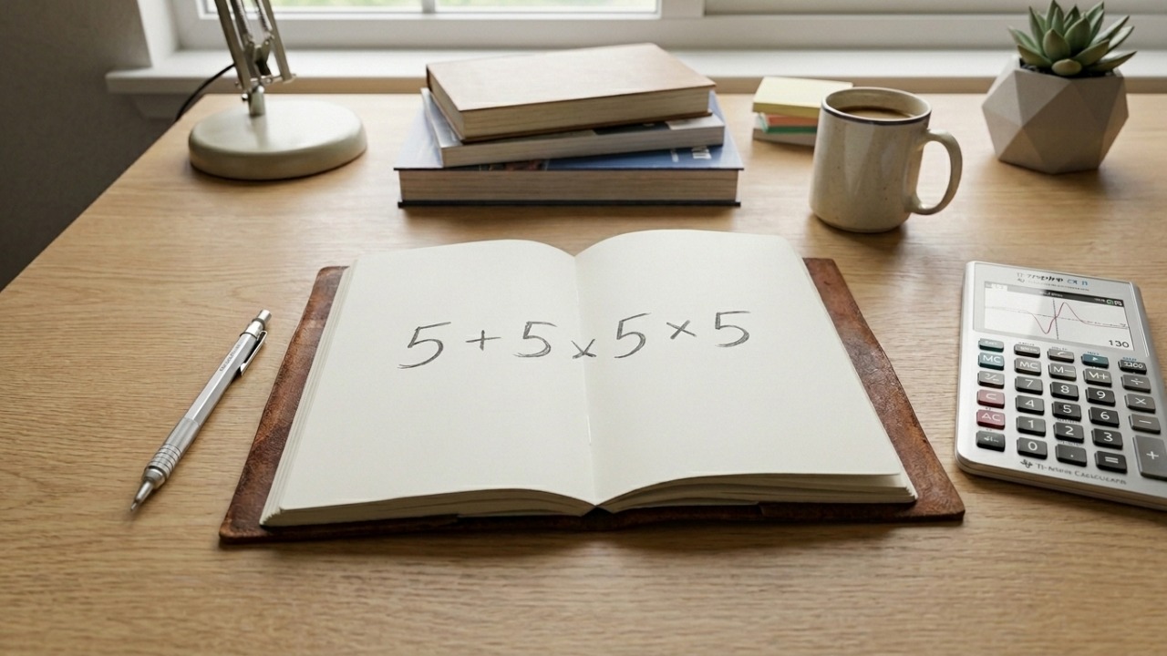 O desafio 5 + 5 × 5 × 5 parece básico, mas muita gente responde sem perceber a pegadinha