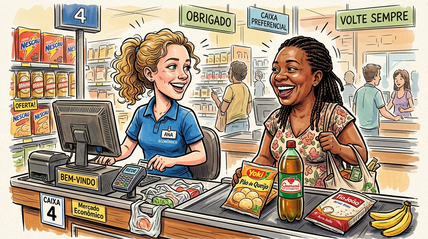 A psicologia concorda: pessoas que conversam com caixas de supermercado não são apenas amigáveis, mas também possuem alta inteligência emocional