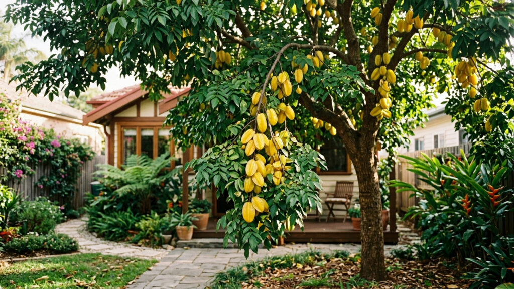 A fruta exótica que parece uma estrela amarela perfeita quando cortada e cresce com muita facilidade no quintal ou canteiro de casa