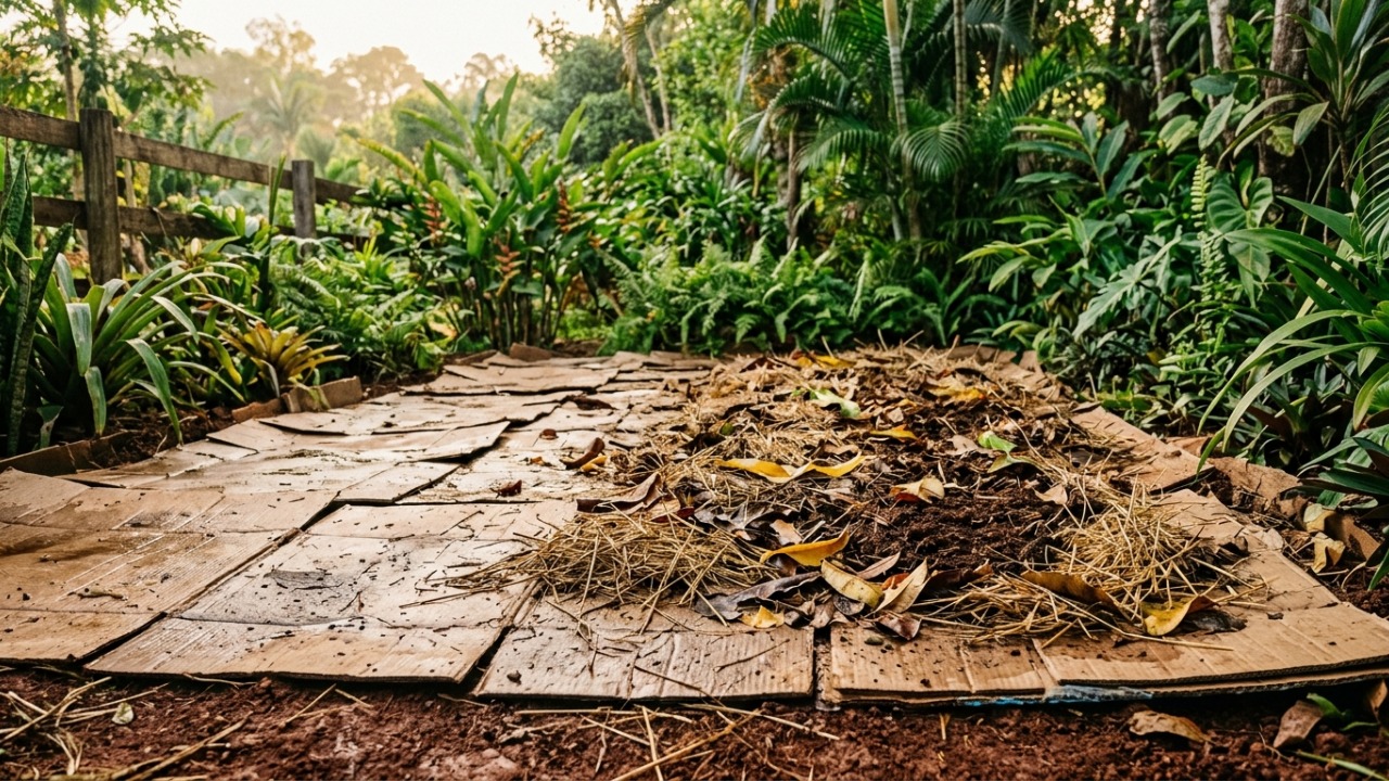 Coloque caixas de papelão no jardim: o truque secreto dos jardineiros que pode ajudar a reduzir ervas daninhas e melhorar o solo