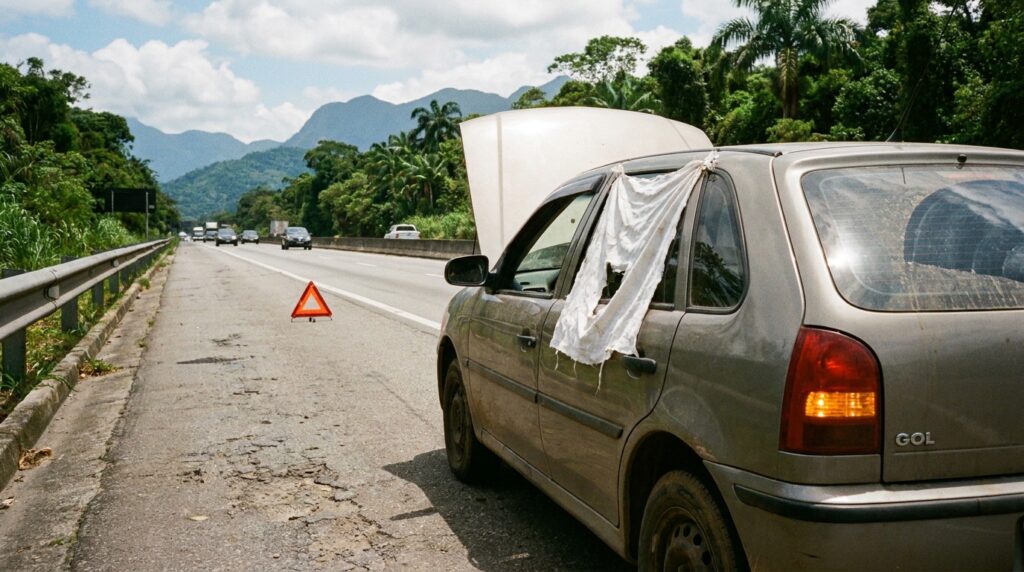 Pano branco preso à janela de um carro tem um significado que muita gente desconhece