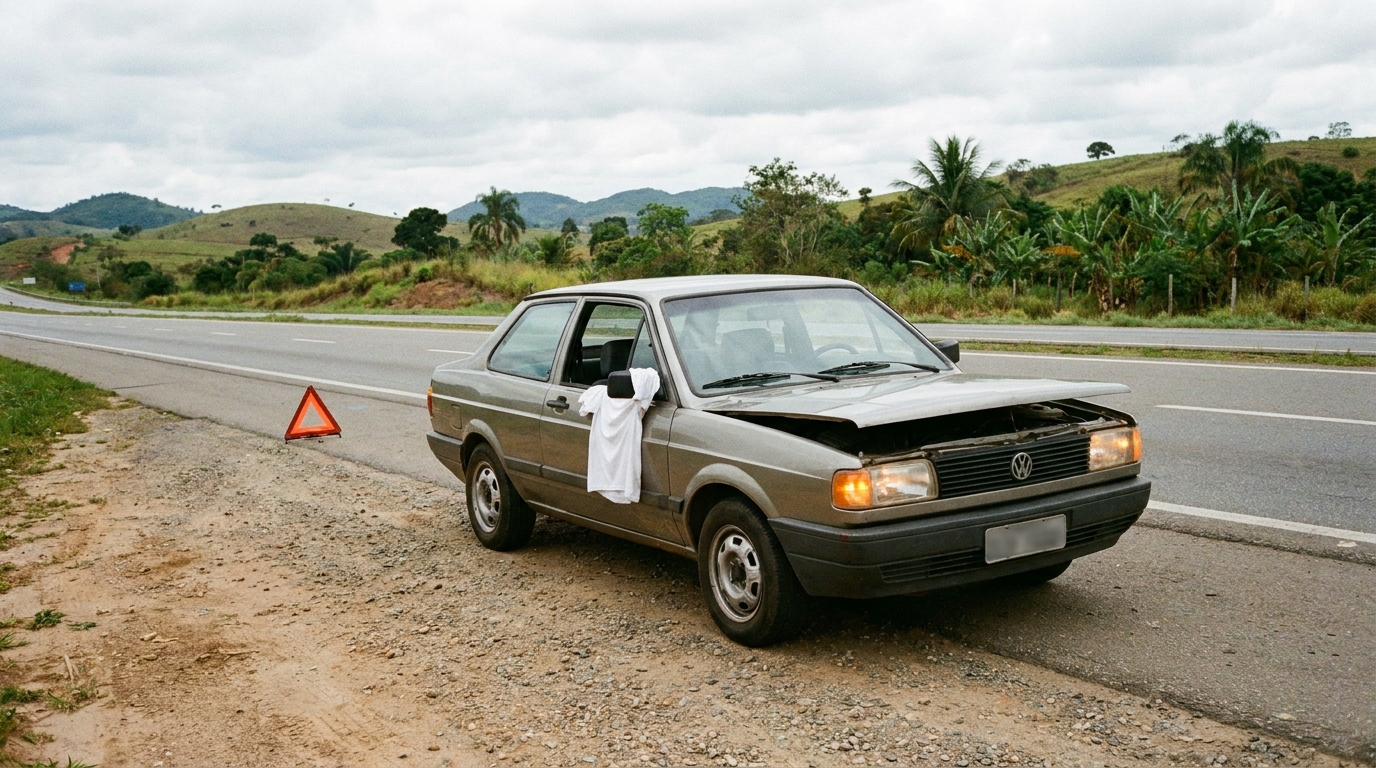 Pano branco preso à janela de um carro tem um significado que muita gente desconhece