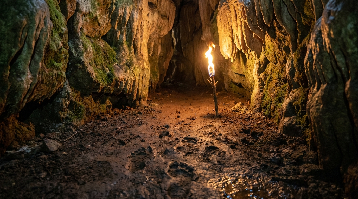 Como um grupo percorreu 800 metros dentro de uma caverna há 14,4 mil anos usando apenas galhos de pinheiro