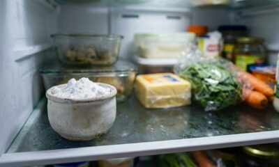 Comecei a colocar um potinho com 3 colheres de bicarbonato dentro da geladeira e, em poucos dias, o cheiro ruim sumiu, a comida durou mais, gastei menos de R$ 5 e nunca mais precisei jogar sobra fora