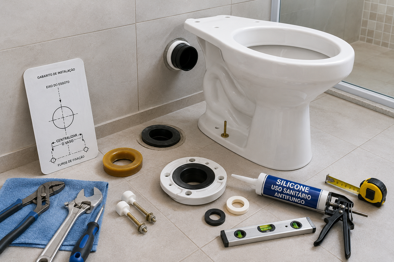 Como instalar um vaso sanitário no banheiro sem danificar os azulejos: o macete que facilita o serviço