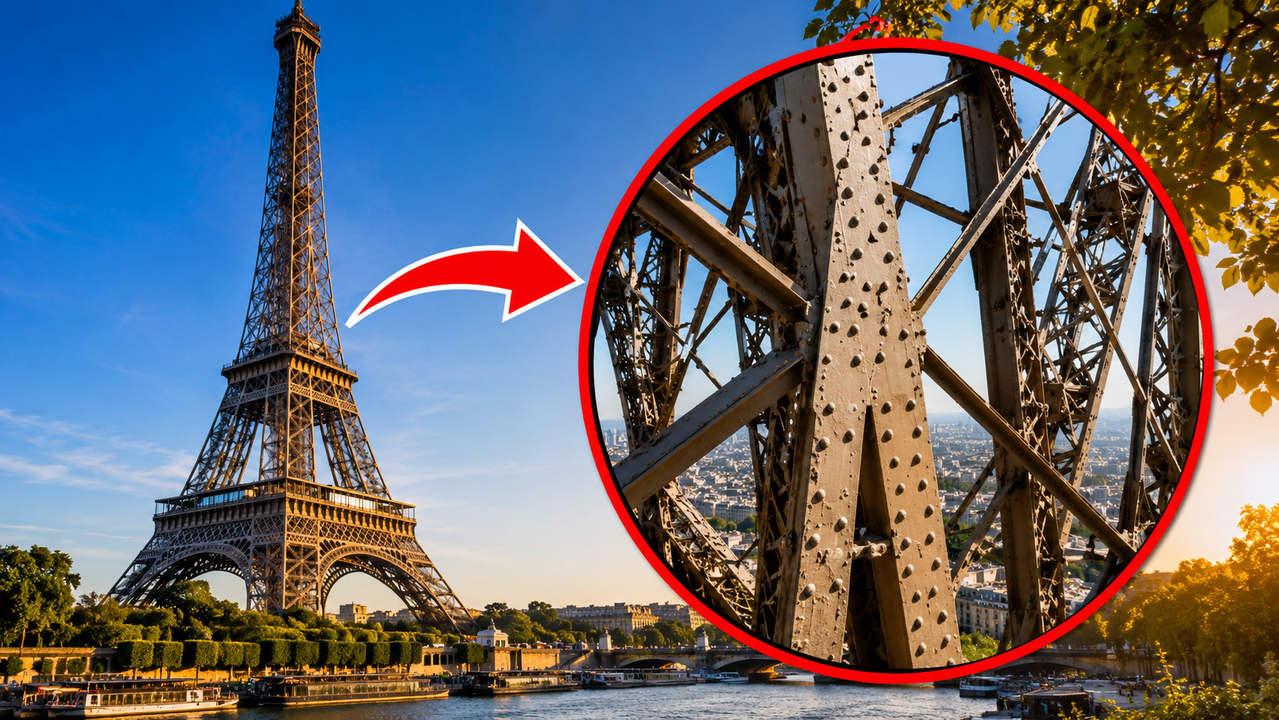 Construída em 2 anos, 2 meses e 5 dias, a Torre Eiffel chegou a 330 metros com mais de 18 mil peças de ferro e 2,5 milhões de rebites