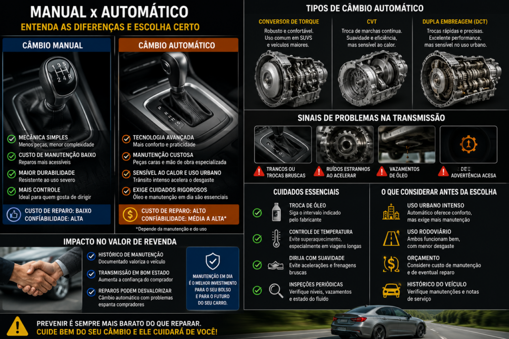 É por isso que uma transmissão automática pode ser uma má escolha para alguns motoristas