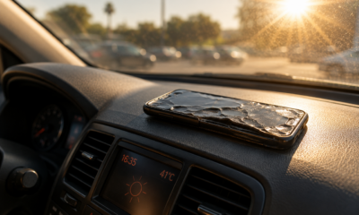 Porque é que nunca deve deixar um celular no painel do carro ao sol