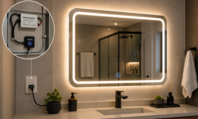 Como instalar um espelho com iluminação em LED sem passar novos cabos
