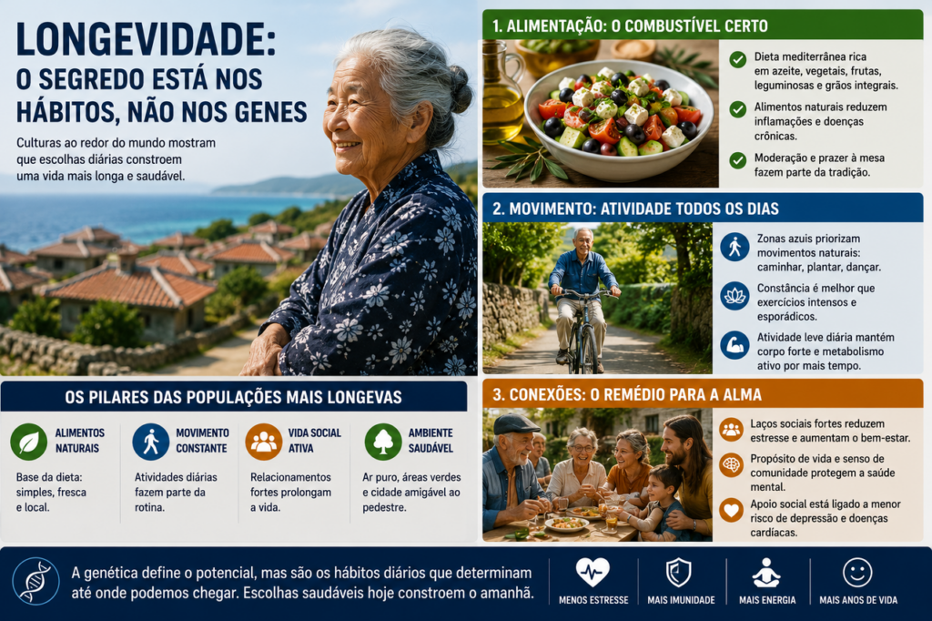 Por que islandeses vivem tanto, italianos comem tanta massa e japoneses envelhecem com saúde: a genética não explica tudo
