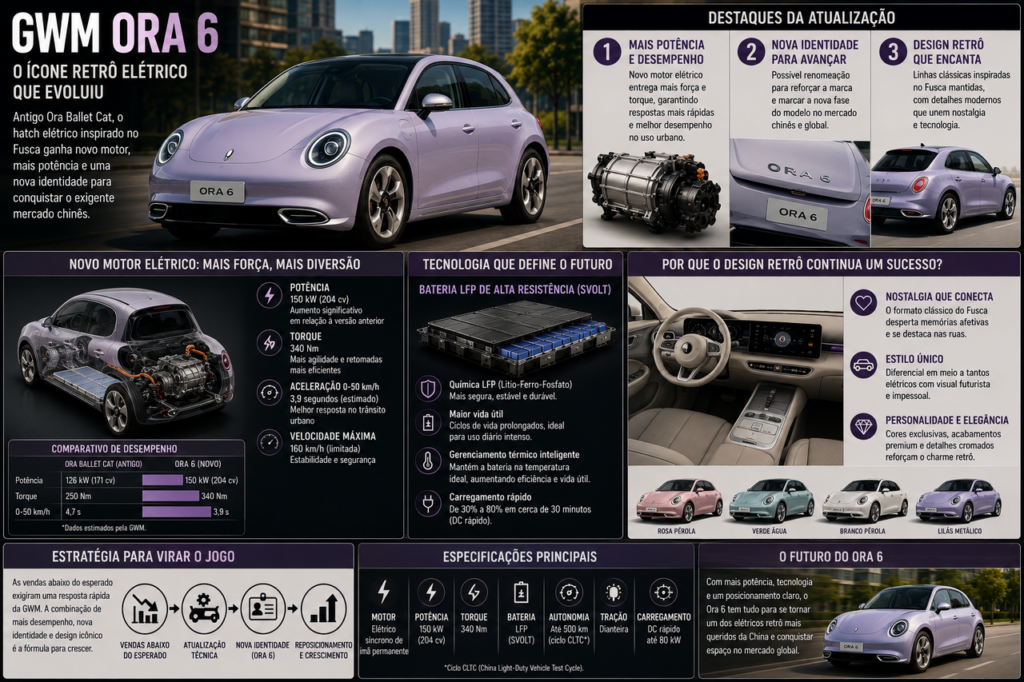 Carro elétrico inspirado no Fusca ganha motor mais potente após vendas abaixo do esperado