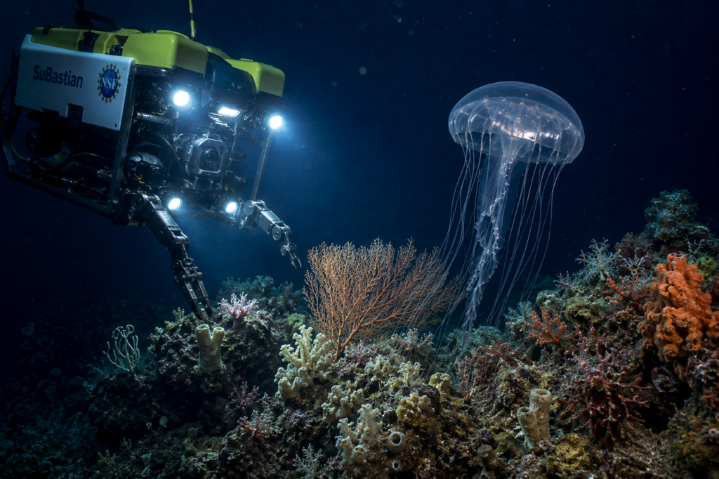 Ela mergulhou quase 5 mil metros e encontrou uma água-viva gigante: como é a rotina de quem explora o fundo do oceano