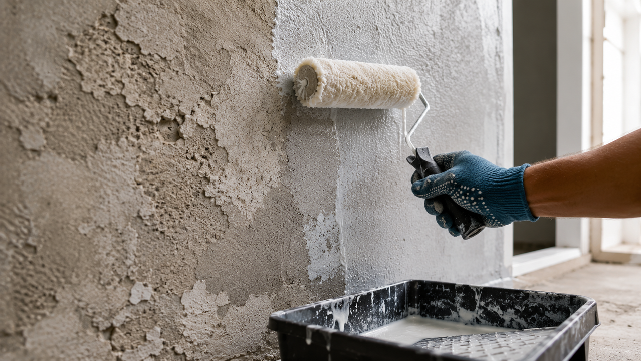 De 2 a 3 pintores recomendam usar este fundo preparador para aumentar a durabilidade da pintura