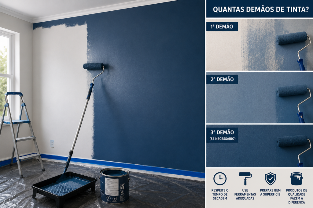 Quantas demãos de tinta realmente são necessárias?