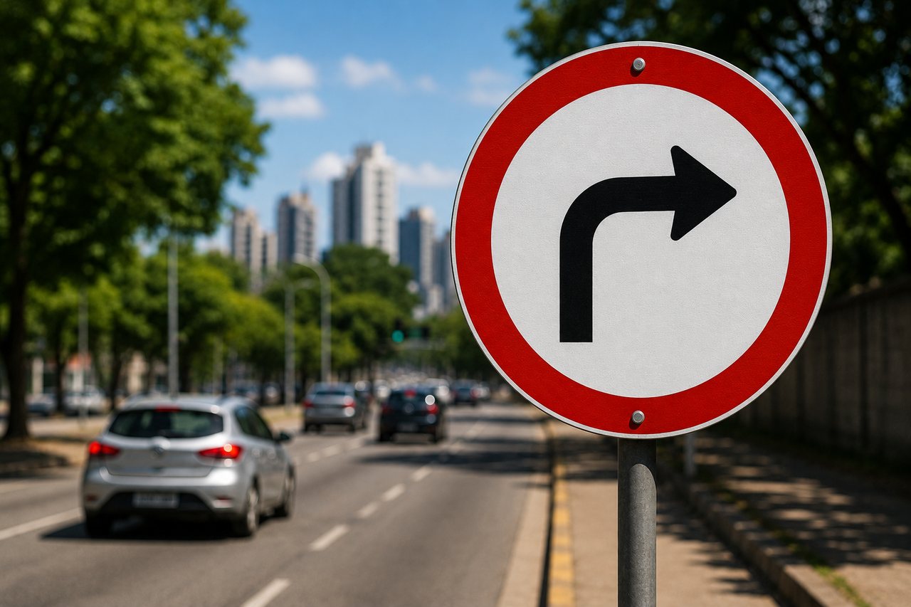 O que significa a placa circular com borda vermelha que muitos motoristas interpretam de forma errada