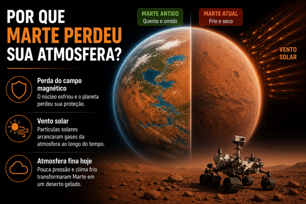 Por que Marte perdeu grande parte de sua atmosfera ao longo de bilhões de anos?
