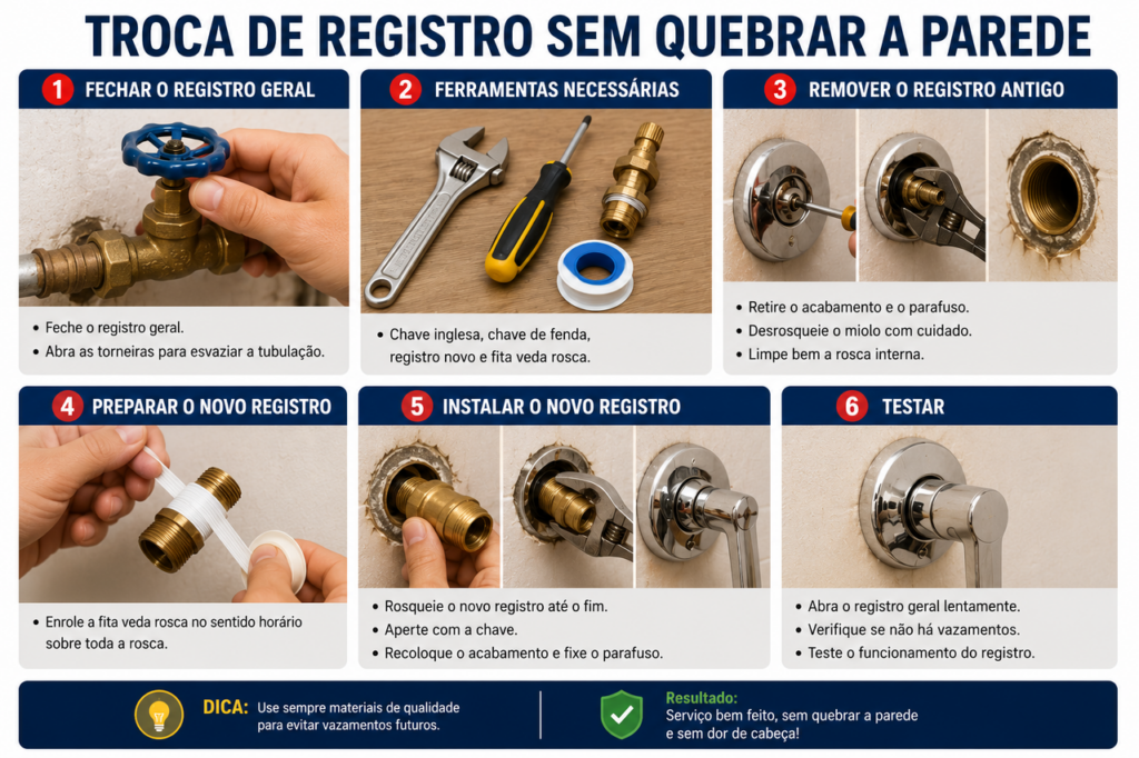 Encanador ensina a substituir um registro sem quebrar todo o banheiro
