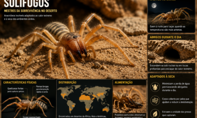 O aracnídeo que suporta calor extremo em alguns dos desertos mais secos do mundo
