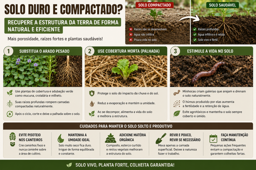 Engenheiro agrônomo explica como recuperar um solo compactado sem usar máquinas pesadas