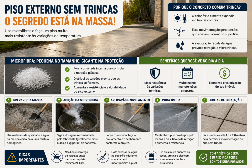 O concreto para calçadas pode resistir melhor às rachaduras, basta acrescentar este aditivo durante o preparo