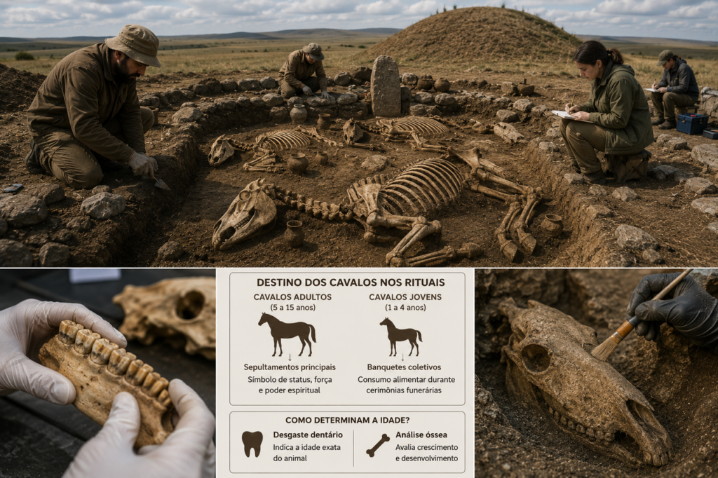 Arqueólogos revelam por que os citas escolhiam cavalos adultos para antigos rituais funerários
