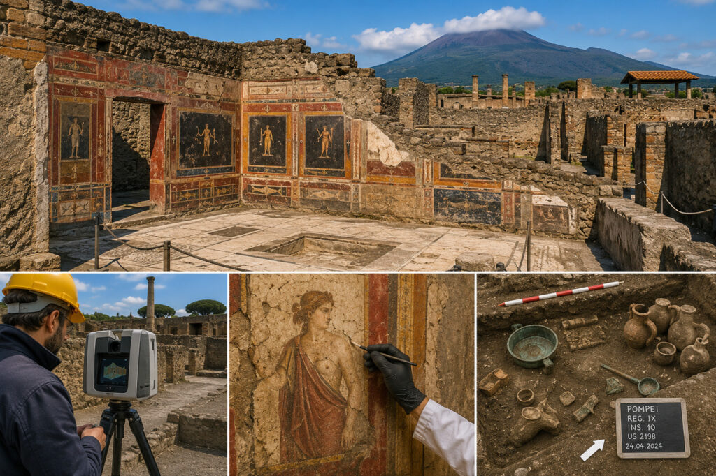 A cidade romana de Pompeia continua revelando segredos após novas escavações arqueológicas