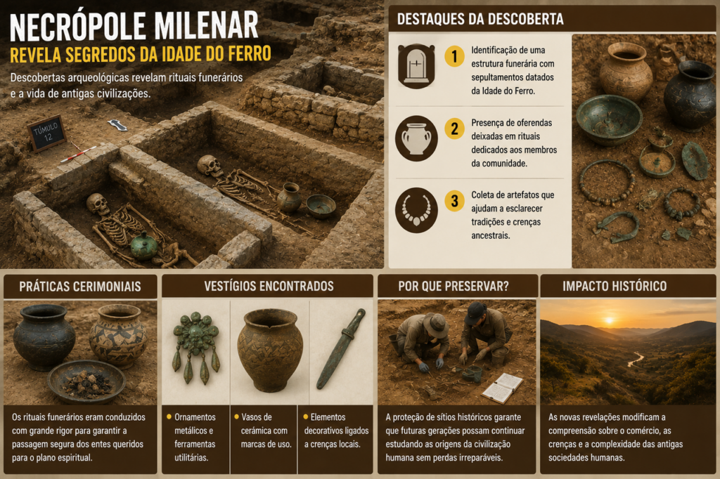 Necrópole de 2.700 anos identificada por pesquisadores revela vestígios de cerimônias ancestrais