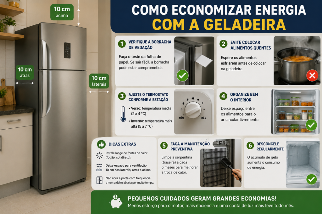Técnico em refrigeração ensina como fazer a geladeira consumir menos energia sem trocar o aparelho