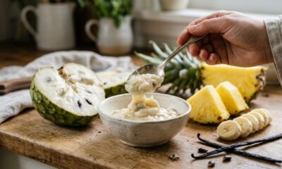 Essa fruta cremosa tem sabor de sorvete de banana com abacaxi e nasce em uma árvore que cabe em muitos quintais