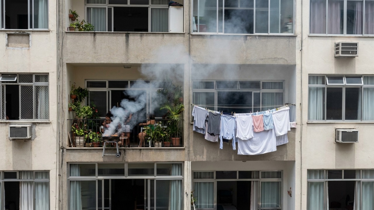 Morador coloca churrasqueira na varanda para aproveitar melhor o espaço, mas regra interna acaba iniciando revolta entre vizinhos