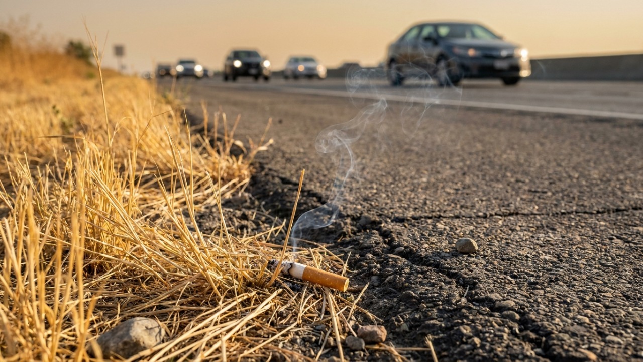 Motorista joga bituca de cigarro pela janela do carro sem pensar, mas descobre que esse hábito pode render multa de R$ 130,16