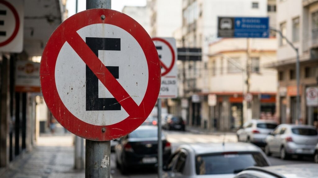 O que significa a placa circular com borda vermelha que muitos motoristas interpretam de forma errada