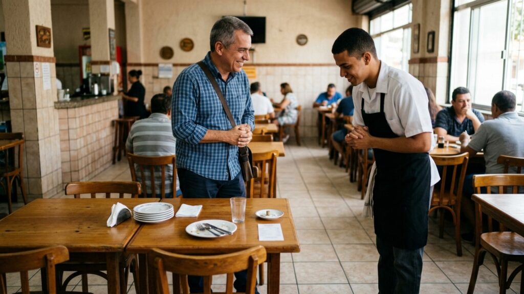 Segundo a psicologia, quem ajuda o garçom no restaurante pode demonstrar mais do que gentileza em um gesto que parece simples