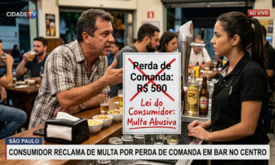 Bar cobra multa abusiva de R$ 500 de cliente que perdeu a comanda de papel, mas lei determina que o controle do consumo é dever do local