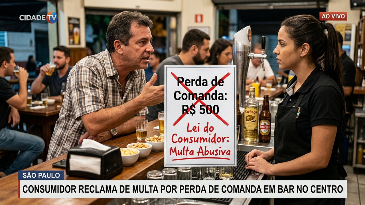 Bar cobra multa abusiva de R$ 500 de cliente que perdeu a comanda de papel, mas lei determina que o controle do consumo é dever do local