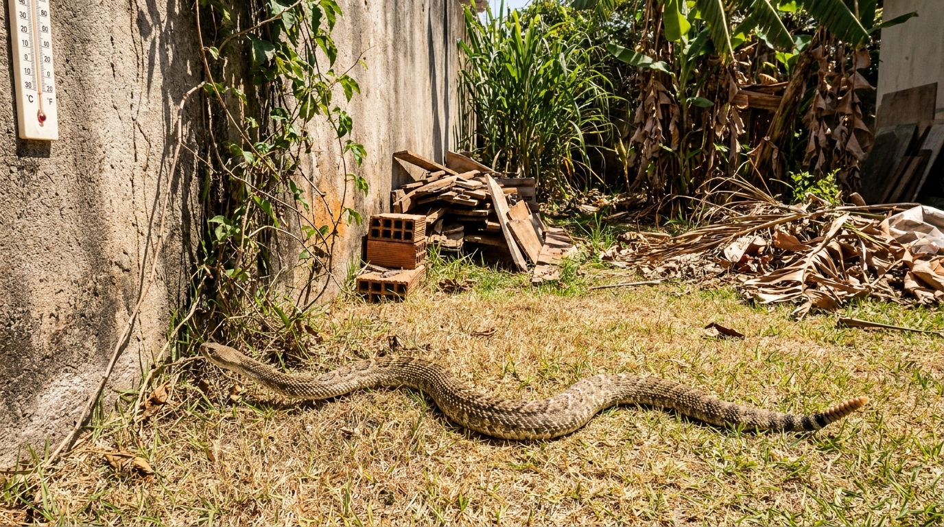 Por que as cobras aparecem mais no calor e o que ajuda a manter esses animais longe de casa