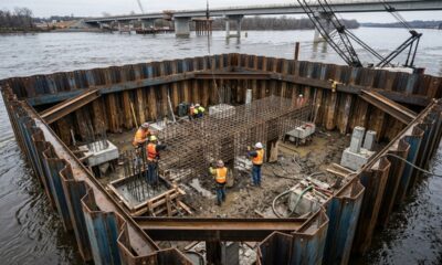 Como é feita a fundação de uma ponte embaixo d’água sem que a estrutura afunde