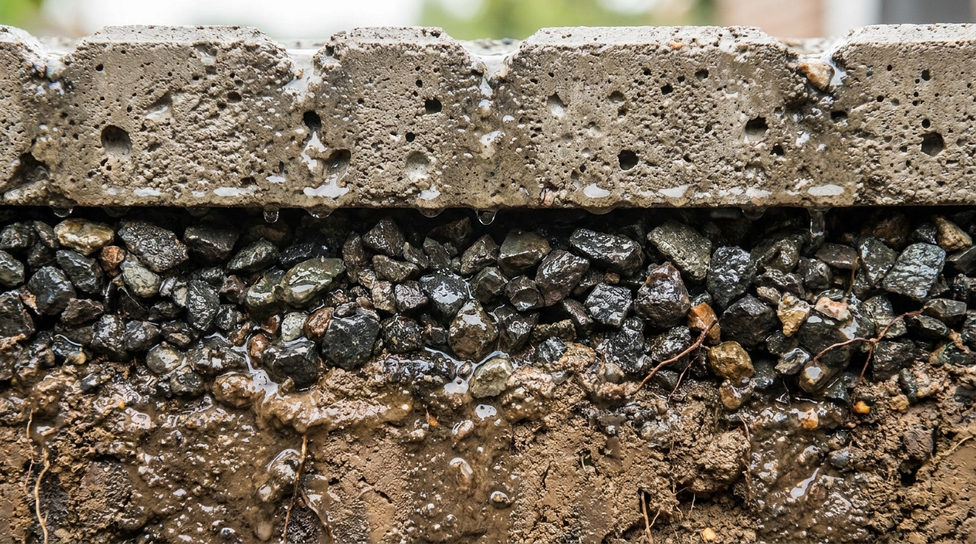 Concreto permeável ganha espaço em calçadas e quintais por reduzir problemas com chuvas