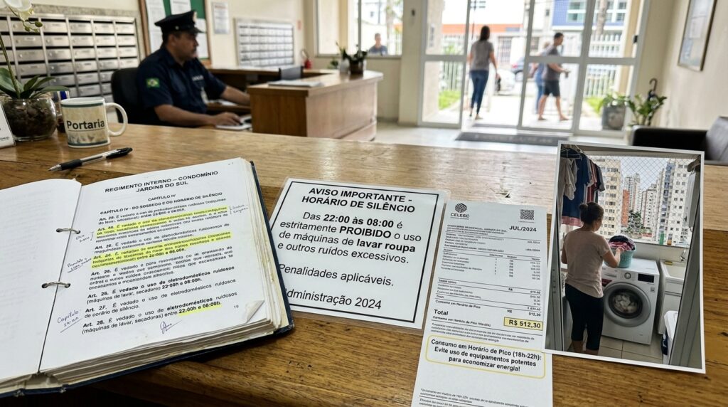 Morador coloca máquina de lavar roupas na varanda do seu apartamento e é multado em mais de R$ 15 mil reais