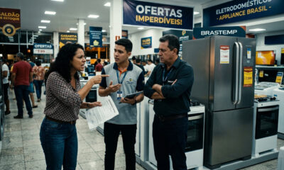 Cliente compra geladeira parcelada e descobre que vendedor embutiu taxa extra de R$ 400 reais de garantia estendida de forma escondida