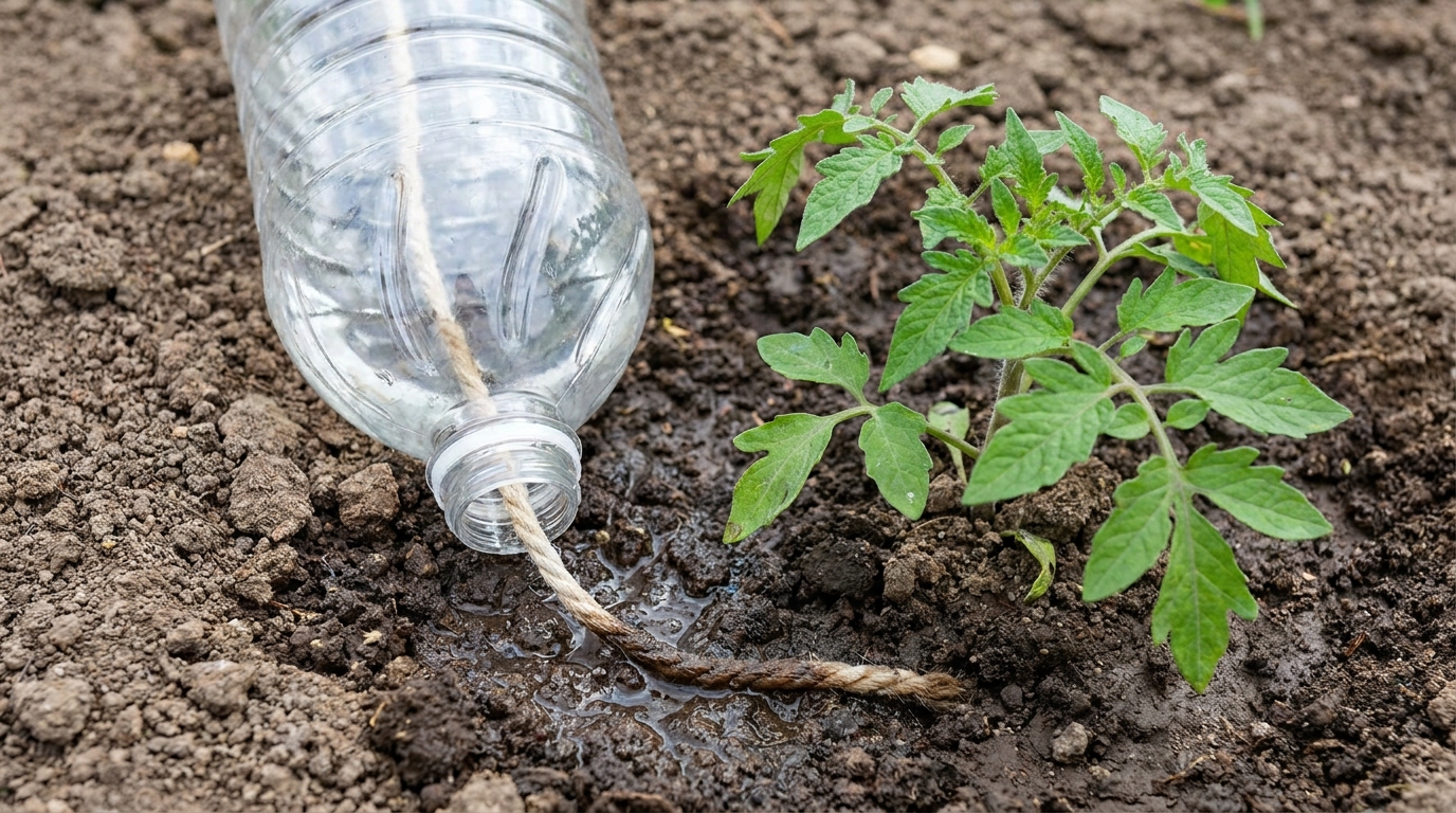 Jardineiro ensina a montar um sistema de irrigação com garrafas PET sem usar energia elétrica