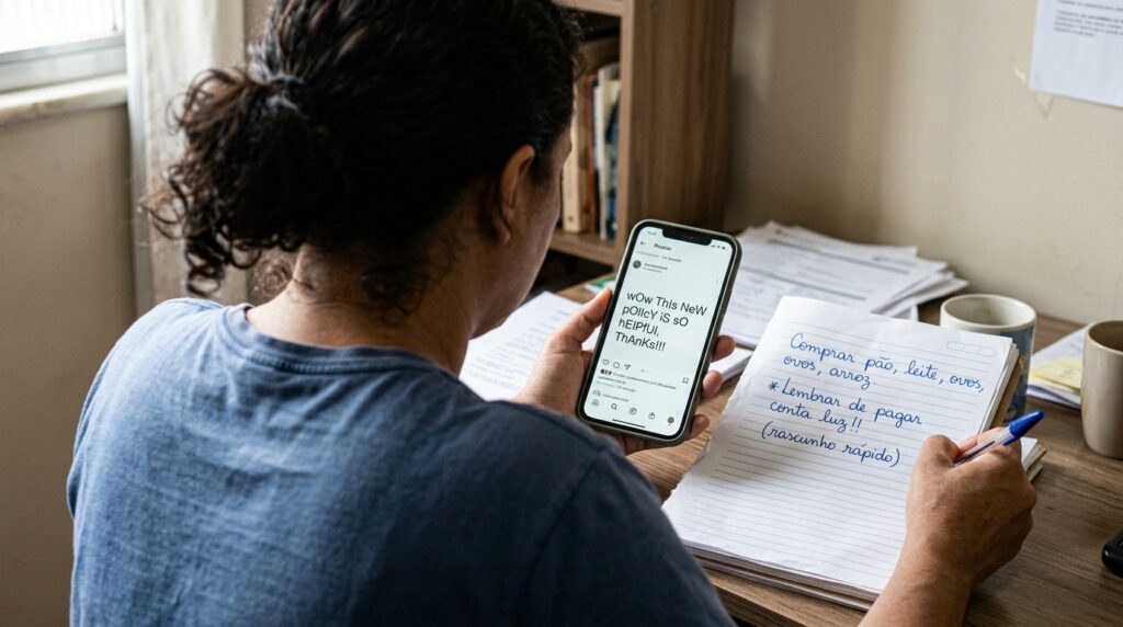 Segundo a psicologia, as pessoas que escrevem misturando as letras minúsculas e maiúsculas demonstram uma necessidade de diferenciação dos demais