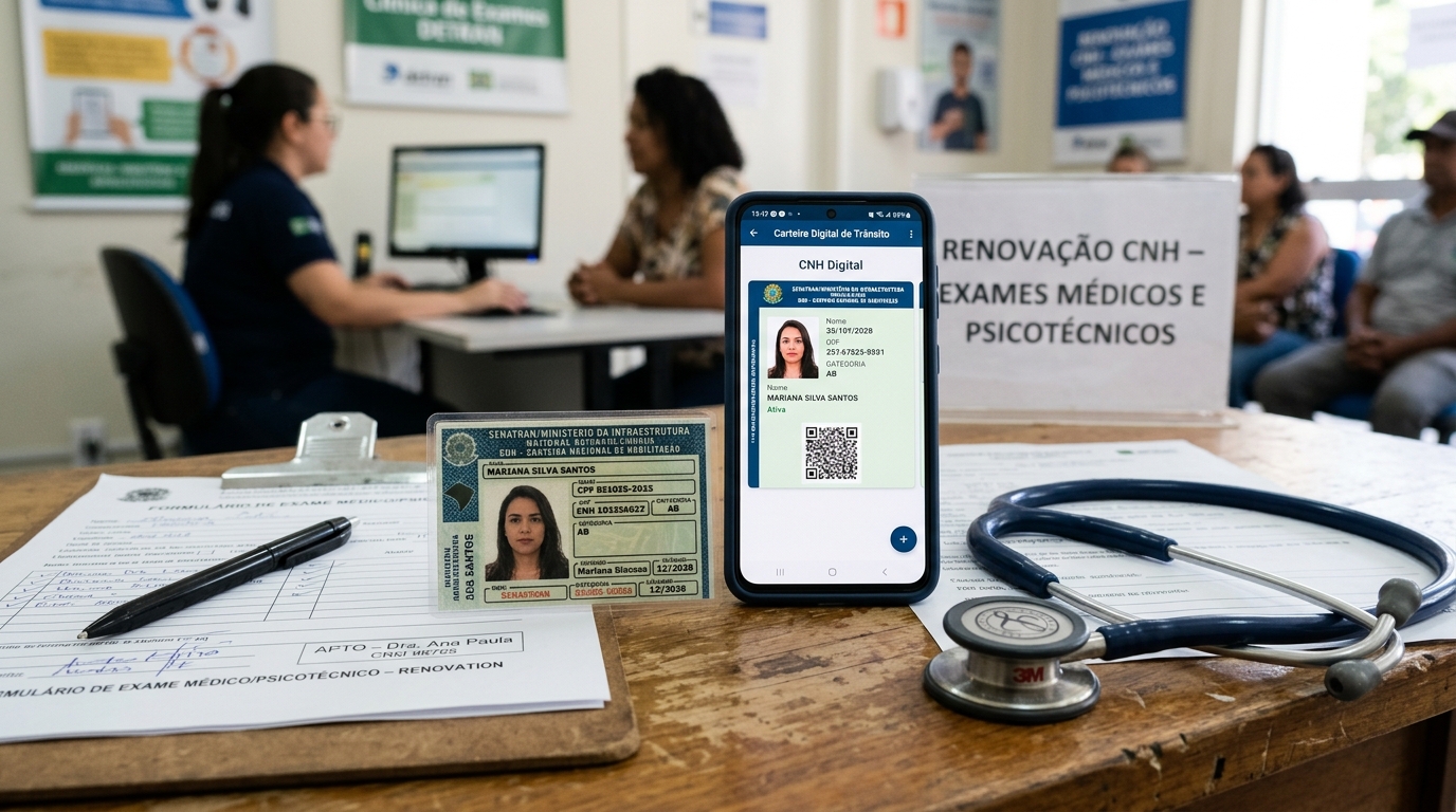 Motoristas terão de cumprir uma nova etapa para renovar a carteira de motorista