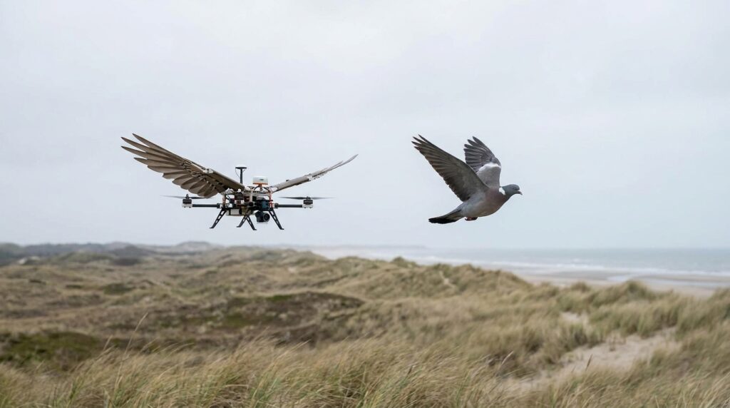 Pombos movimentam os olhos durante o voo, descoberta que pode inspirar drones autônomos mais eficientes e avançar a robótica bioinspirada