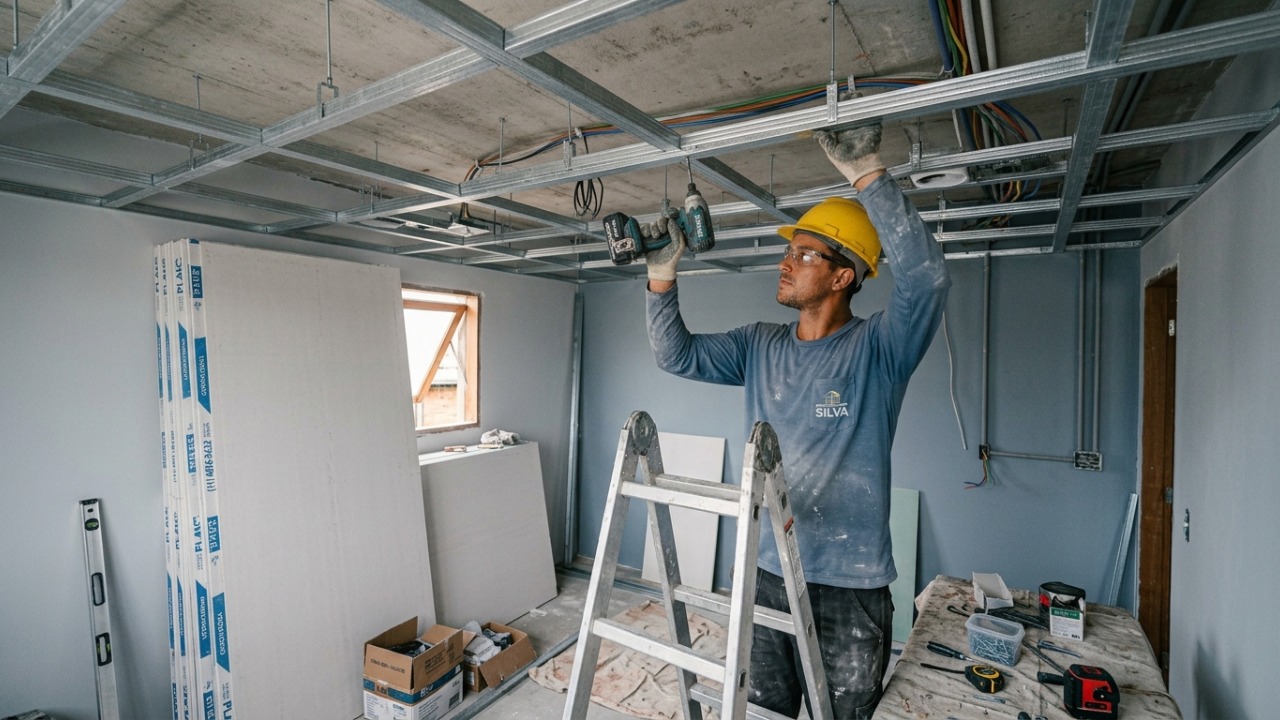 Quanto custa instalar um forro de gesso em um quarto de 10 m² com um profissional e o que pesa no orçamento