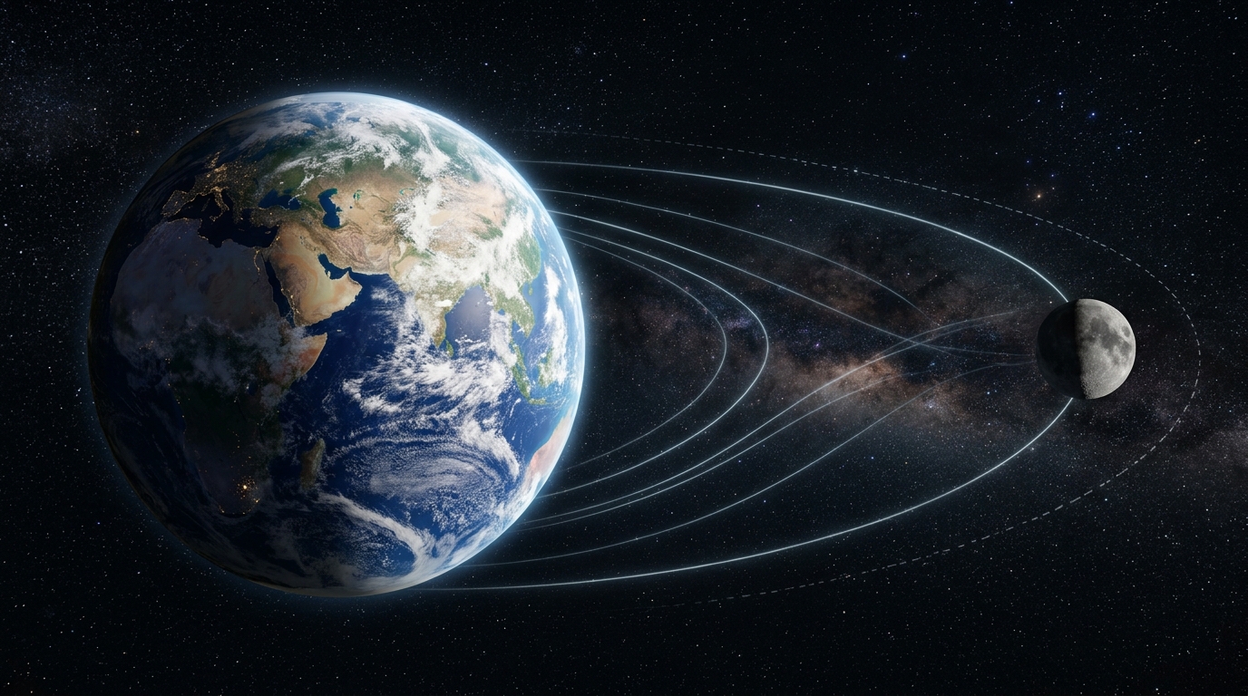 Por que a Lua está se afastando lentamente da Terra?