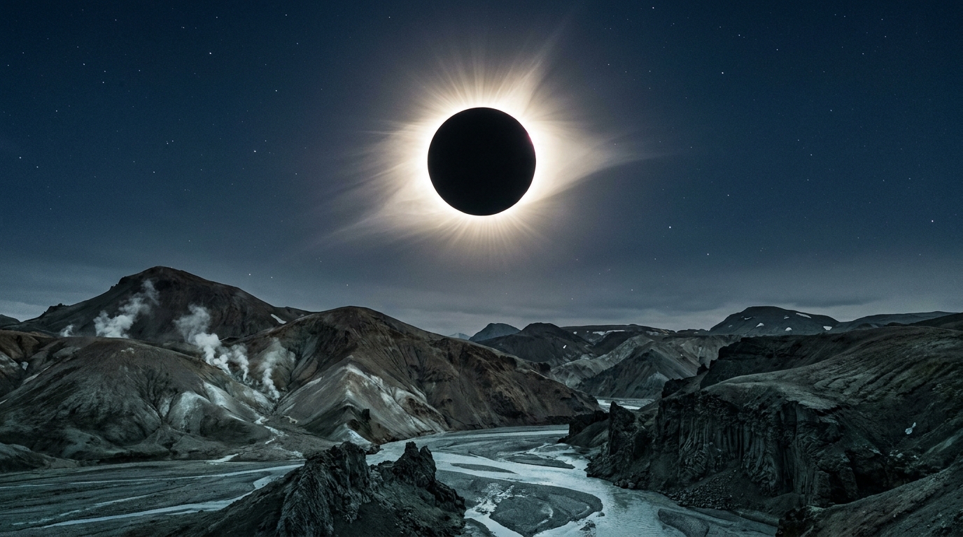 O Sol vai desaparecer sobre parte da Europa em poucos minutos: eclipse total volta à Islândia após mais de 70 anos