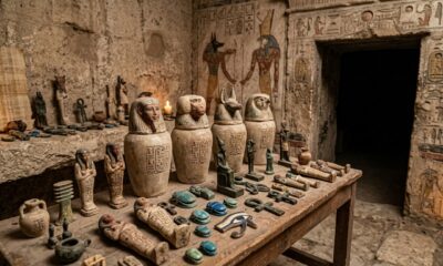 Sarcófago de 2.500 anos encontrado por arqueólogos revela vestígios de antigos rituais funerários