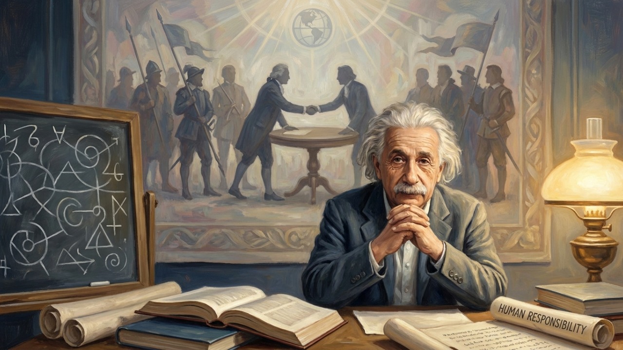 Albert Einstein sobre a humanidade: “A paz não pode ser mantida à força. Somente pode ser atingida pelo entendimento.” Uma lição profunda sobre compreensão entre as pessoas