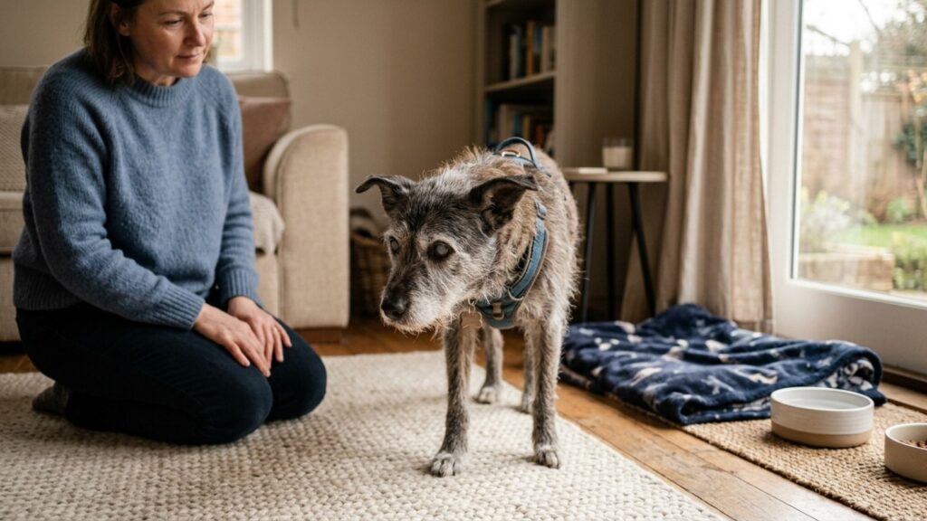Cão cego é abandonado pela única família que conheceu e aprende a brincar pela primeira vez em 13 anos